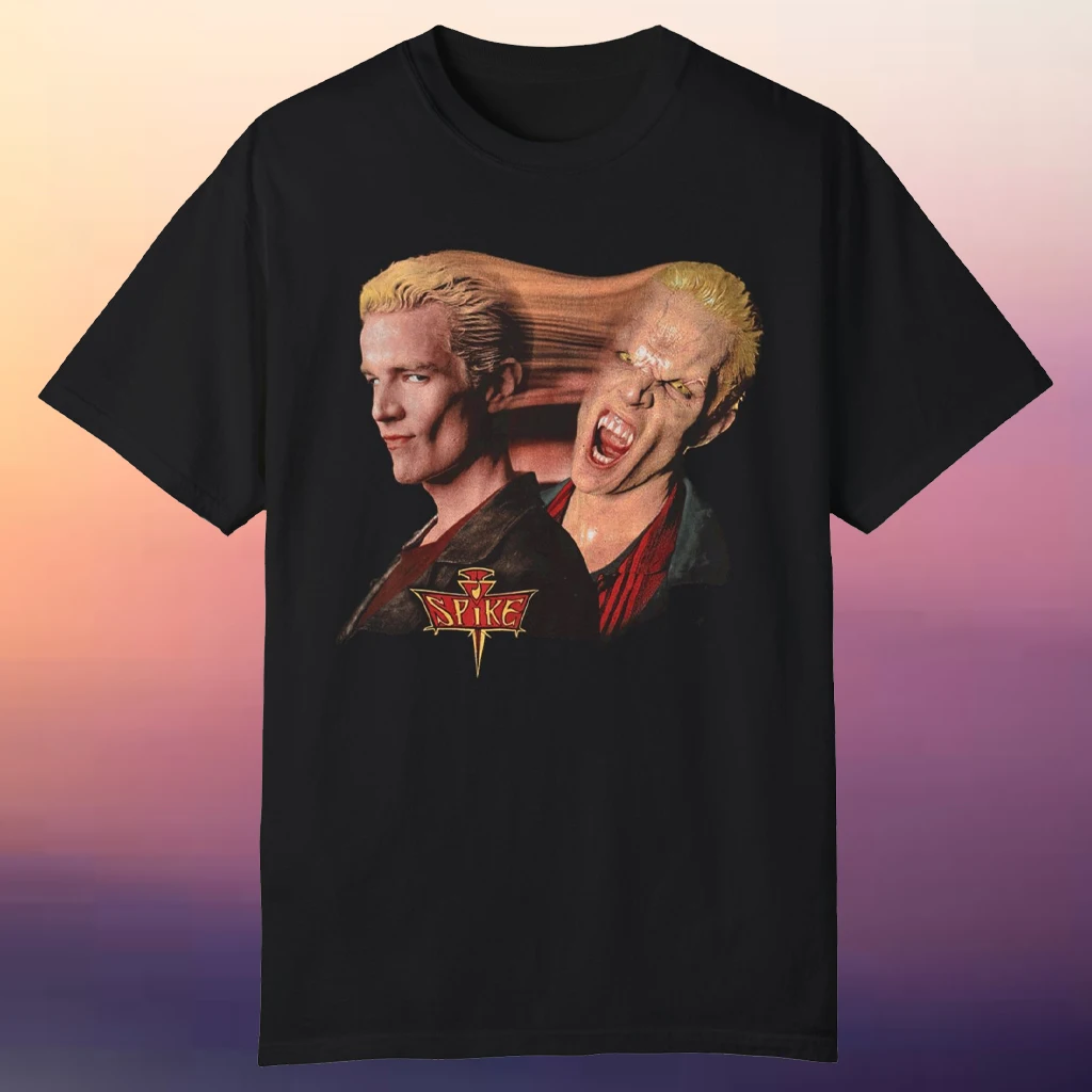 تي شيرت عتيق 90s كبير الحجم Y2k Harajuku بأكمام قصيرة بافي مصاص دماء القاتل تلفزيوني مروحة تي شيرت الرجال النساء الإناث الذكور الملابس