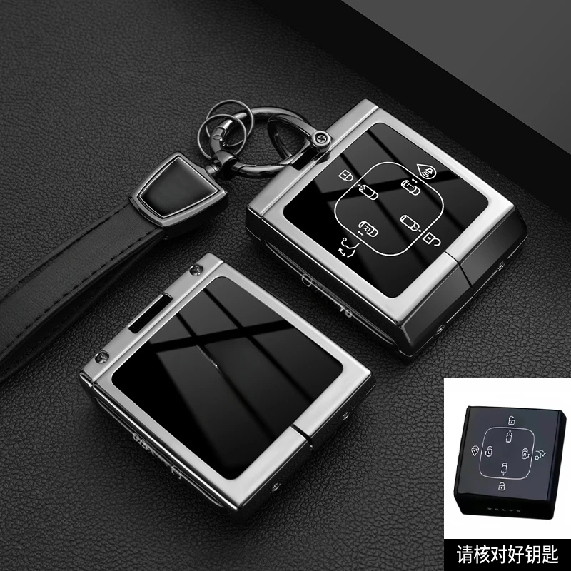 For Volvo EM90 Bluetooth physical key case shell 2025 high-end all inclusive metal key set