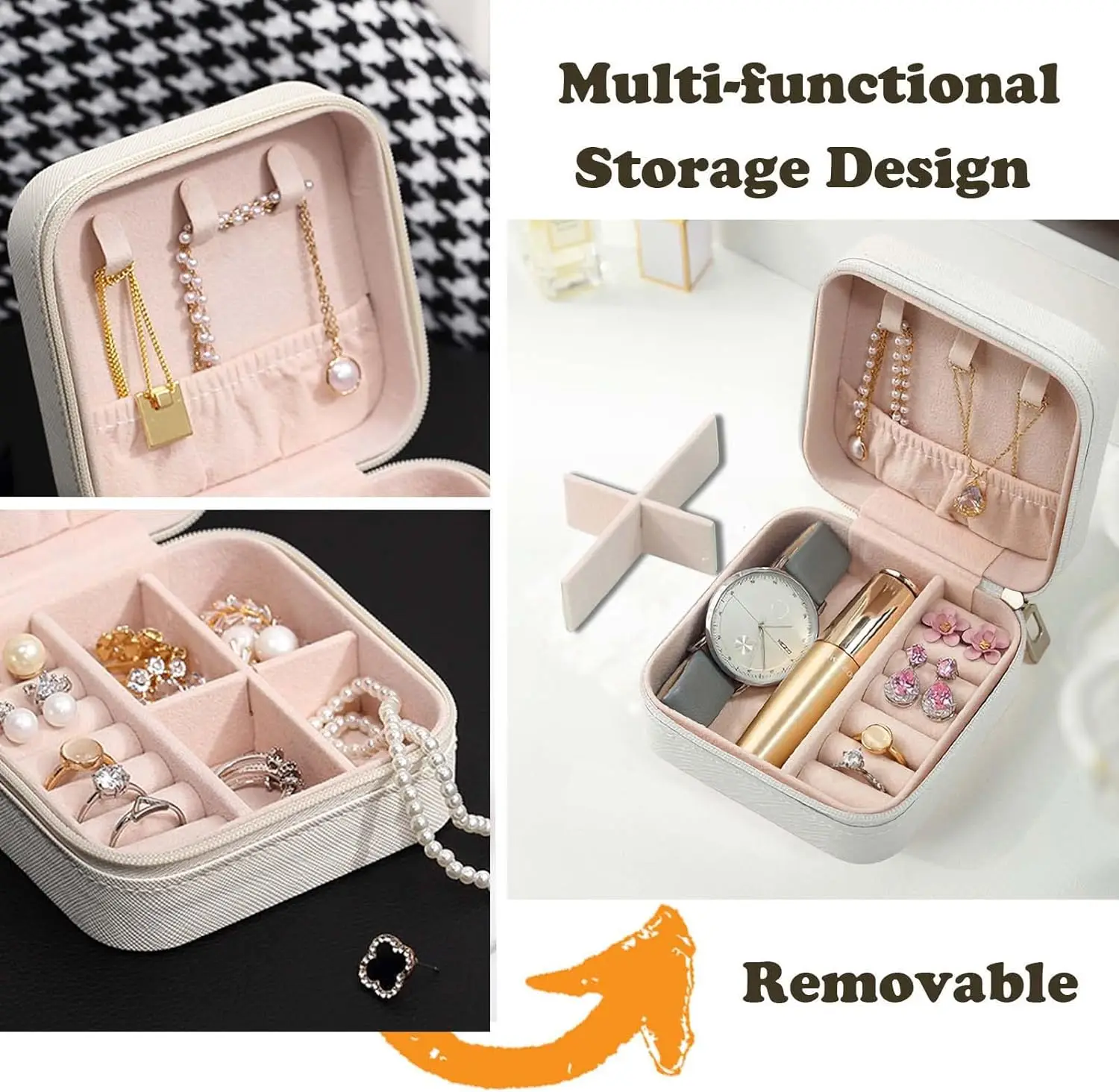 6-20PCS Travel Jewelry Case Bridesmaid Proposal Gifts Box Mini Jewelry Box Organizer Portable Earring Storage Box for Wedding