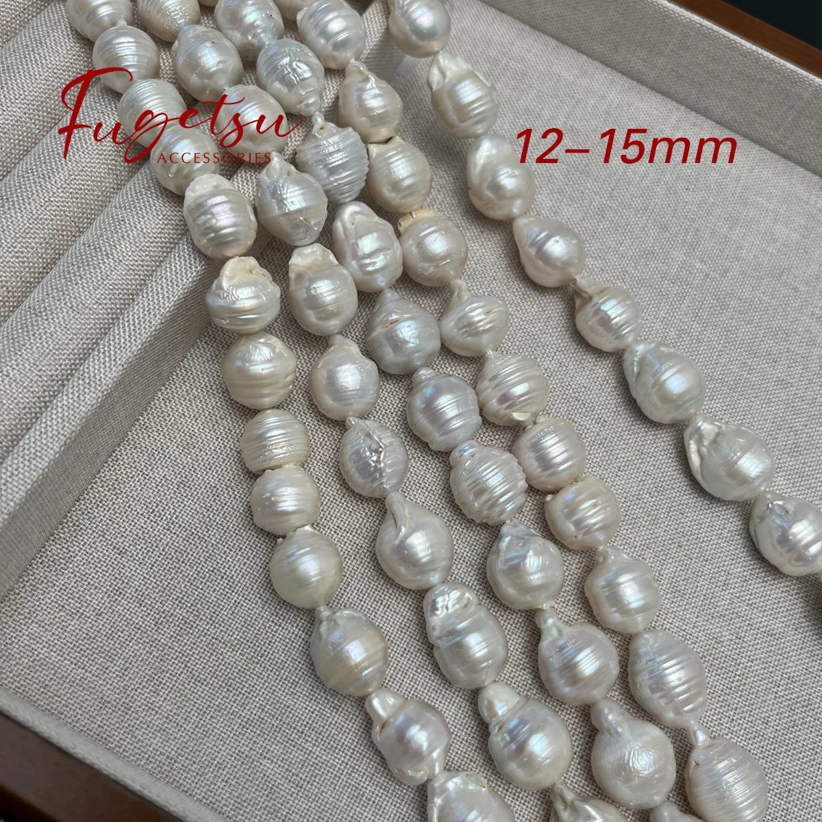 12-15mm Natural Freshwater Pearl Big Baroque Wrinkle Beads Charms for DIY Women Men Necklace Jewelry Making Supplies Accessories
