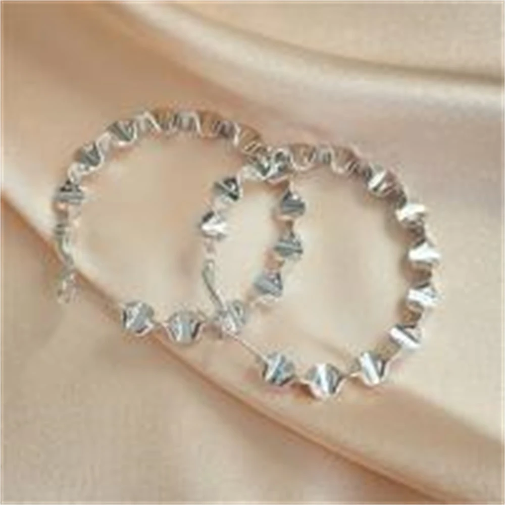 Stainless Steel Gold Color Geometric Design Twisted Square Hoop Earrings For Women Creative Young Girls Party Wedding Jewelry image 5