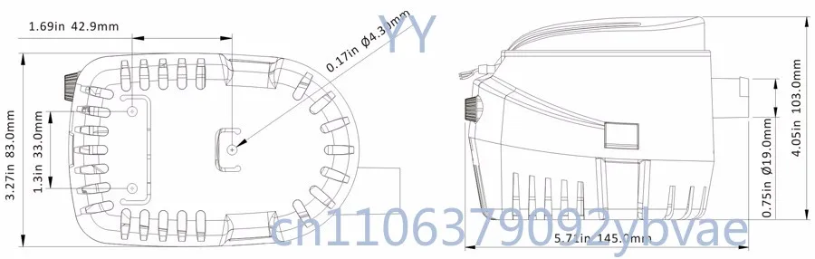 

24V 750GPH SFBP2-G750-06 Mini Automatic Submersible Bilge Pump for Marine