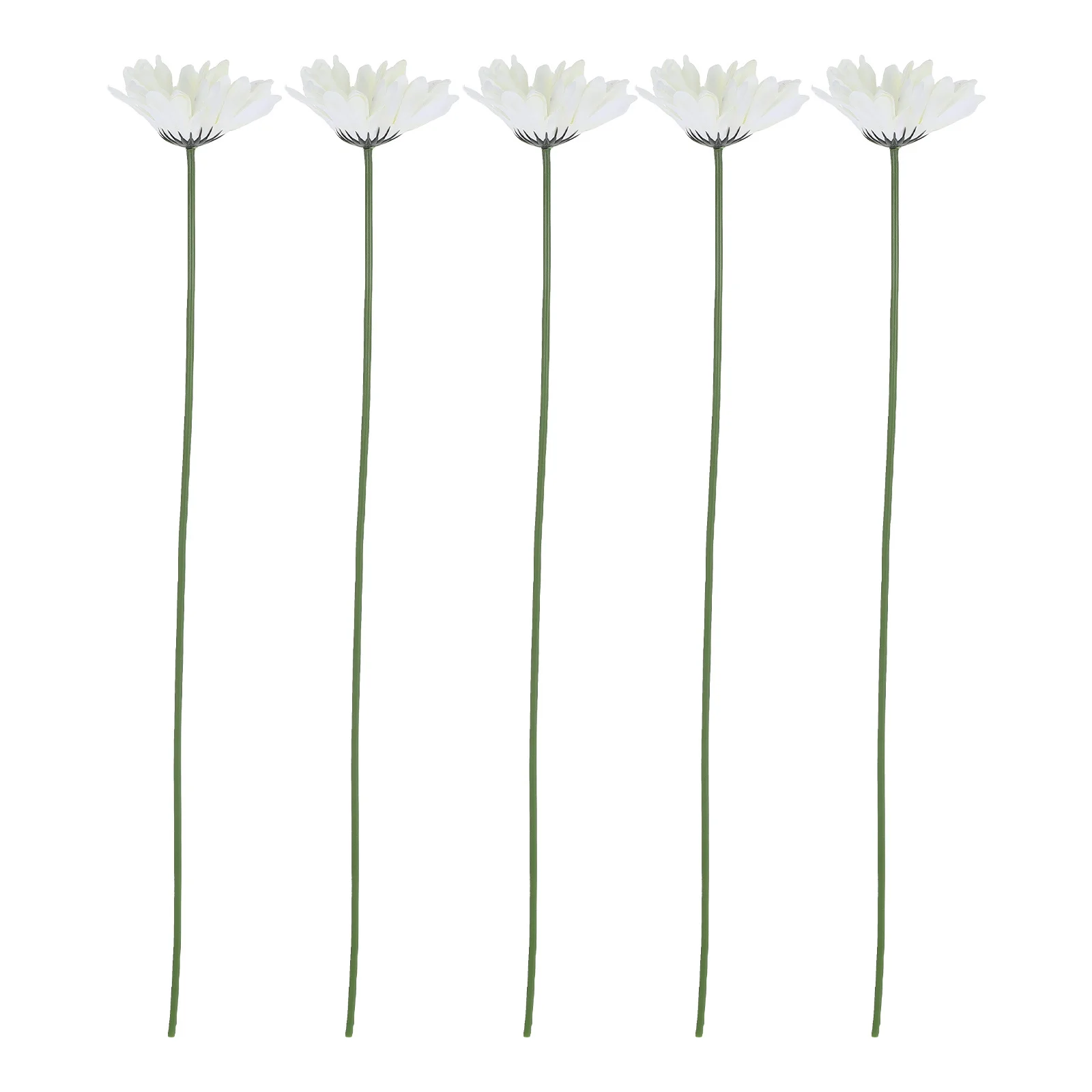 

5Pcs Artificial Gerbera Daisy Red Fabric Plastic Tube Approx 55cm Length Decorative Flowers Wedding Bouquet Bridal Elegant Home