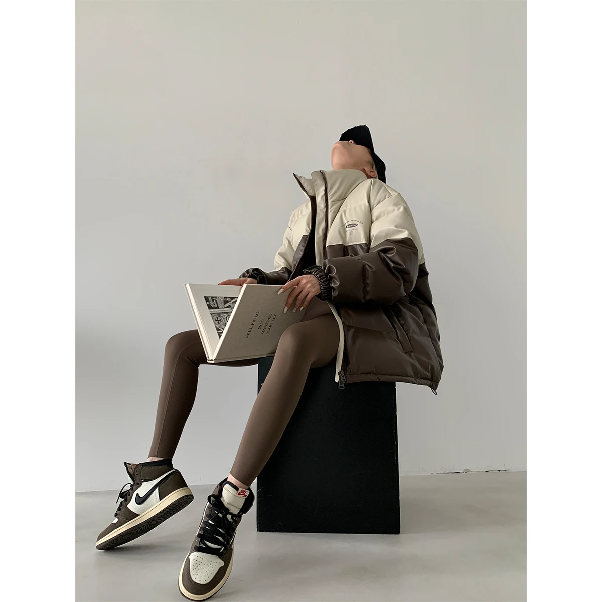 ارتفاع الخصر Sl arkskin السراويل النسائية Fce اصطف Thiened الخريف الشتاء الدافئة طبقة القاعدة السراويل Faionable السيدات...