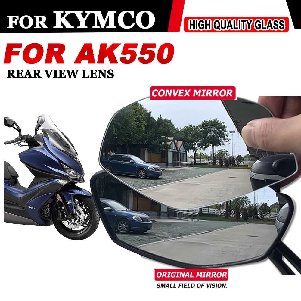 

For KYMCO AK550 AK 550 Motorcycle Accessories Convex Mirror Increase Rearview Mirrors Side Mirror View Vision Lens