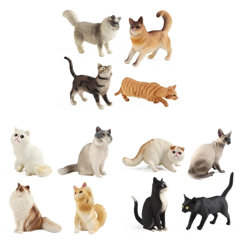 

Y1UB Plastic Model Statue Cats Model for Lawn Landscape DIY Desktop Decors