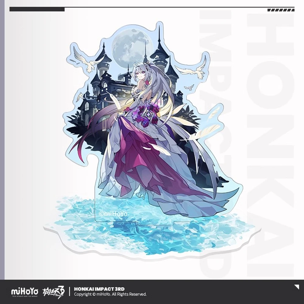 miHoYo HonkaiImpact3 Official Game Peripherals Kiana Kaslana-Night Invitation Acrylic Standing Plaque DIY Ornament Holiday Gift