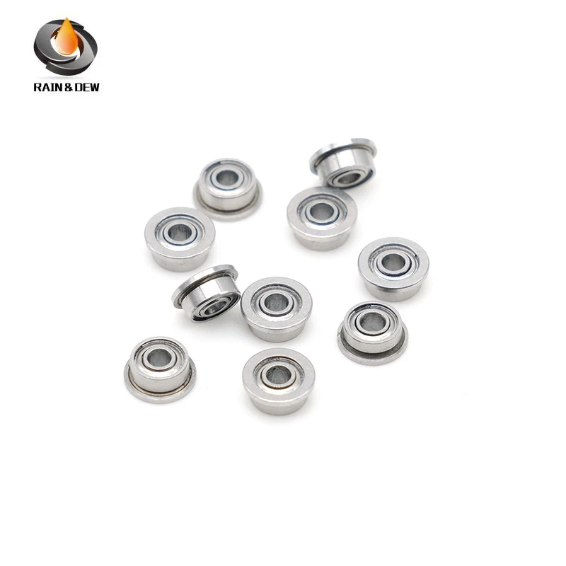 10Pcs ZZ/RS Flange Bearings  ABEC-7 Deep Groove Ball Bearing F695RS 5x13x4, F625RS 3x10x4, F623RS 5X16X5,  MF52ZZ 2*5*2.5