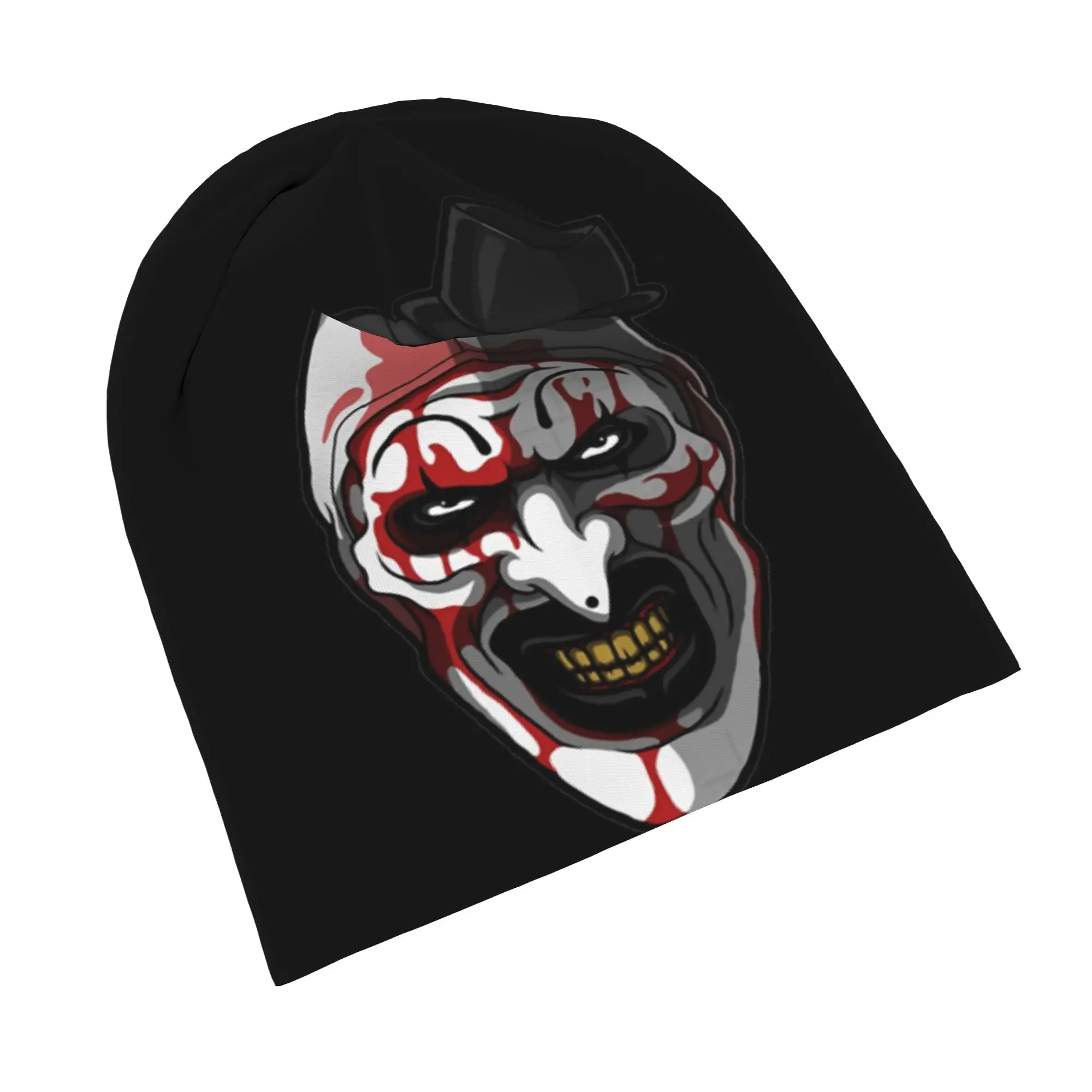 Terrifier    Art The Clown Cap Horror Hip Hop Adult Outdoor Skullies Beanies Hat Spring Warm Thermal Elastic Bonnet Hats