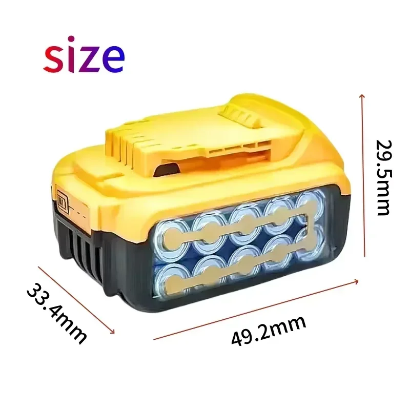 100%  Original New 12Ah/18Ah 20V for Dewalt Power Tool Battery lpega DCB206 20V Battery DCB205 DCB200