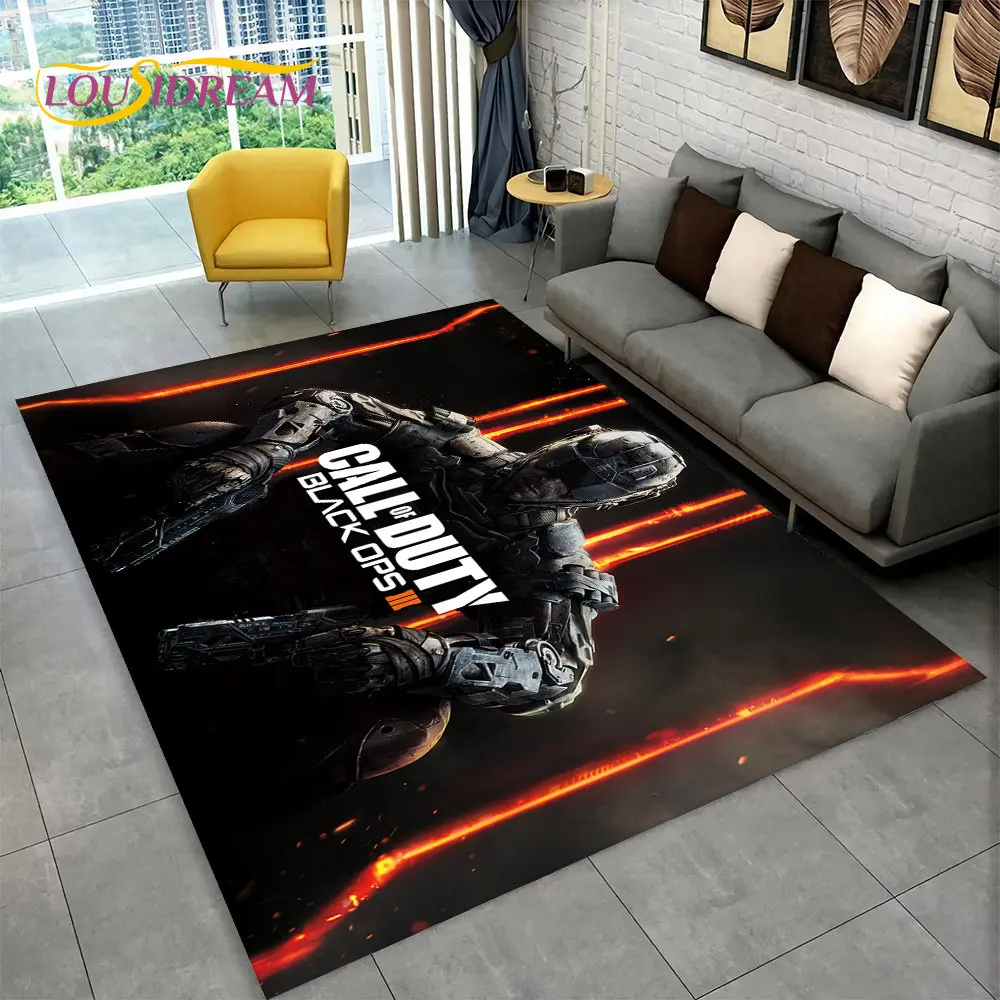 3D COD Game, Call of Duty ,Gamer Area Rug,Carpet Rug for Living Room Bedroom Sofa Doormat Decoration,Kid Play Non-slip Floor Mat