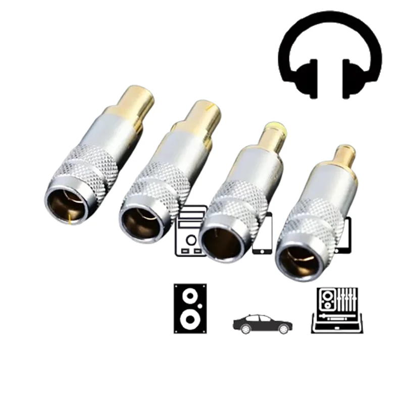 

Universal Gold-Plated Copper Multi-Size DC Plug Male Connector: High-Current for Linear Power Supplies (5.5x2.5/2.1, 4.0x1.7,