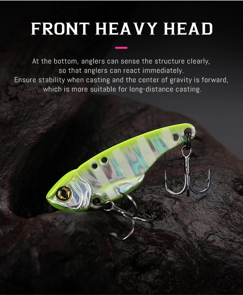 TSURINOYA Metall VIB Harter Angelköder ARES-A Sinkendes Wasser Eis Jig Köder Wobbler 5g 7g 10g 15g Winter Vibration Jigging Swimbait – Detail 7