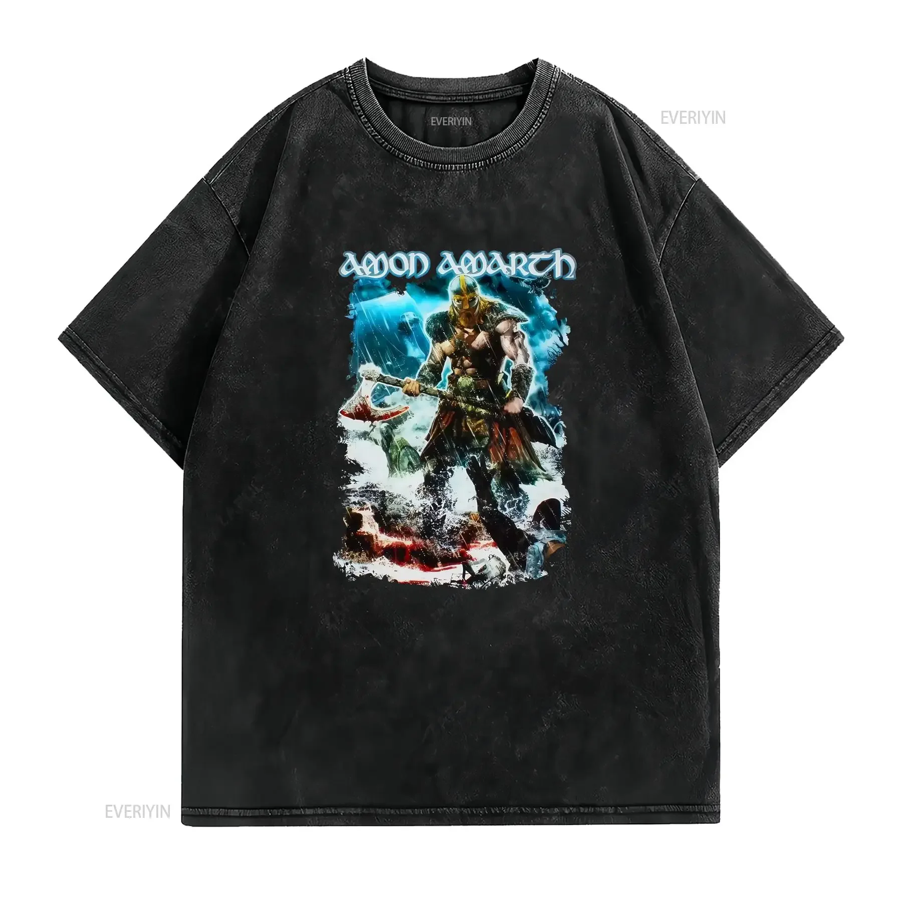 AMON AMART CHILDREN OF BODOM AMORPHIS NEW BLACK T SHIRT S 4XL CB648 vintage Washed fashion homme Comfortable Soft Versatile