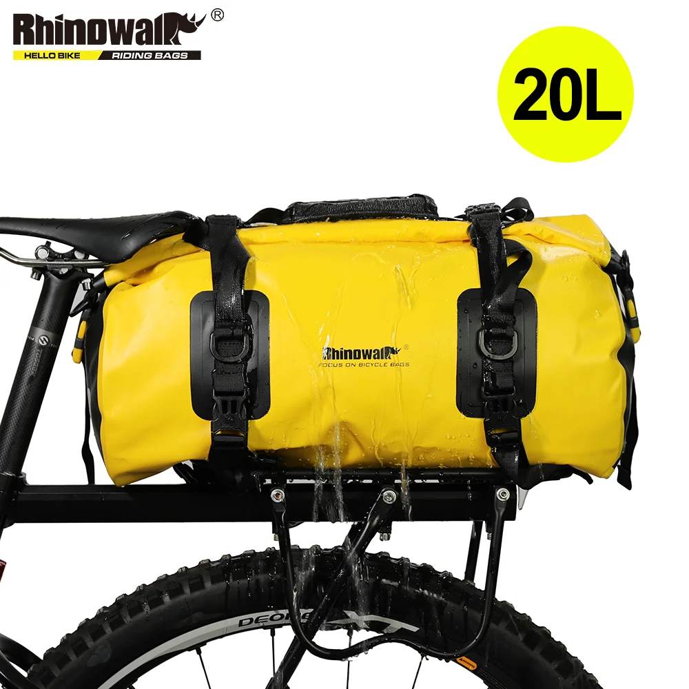 

Rhinowalk 20L Bike Pannier Bag Waterproof MTB Bike Trunk Bag Rear Travel Luggage Carrier Portable Saddle Seat Cycling Acessoriy