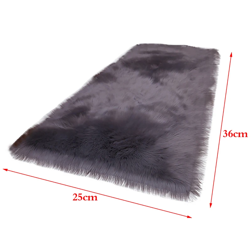 Shaggy Carpet for Living Room Home Plush Floor Alfombra Fluffy Mats Kids Room Faux Fur Area Rug Living Room Silky Rugs 25*36cm