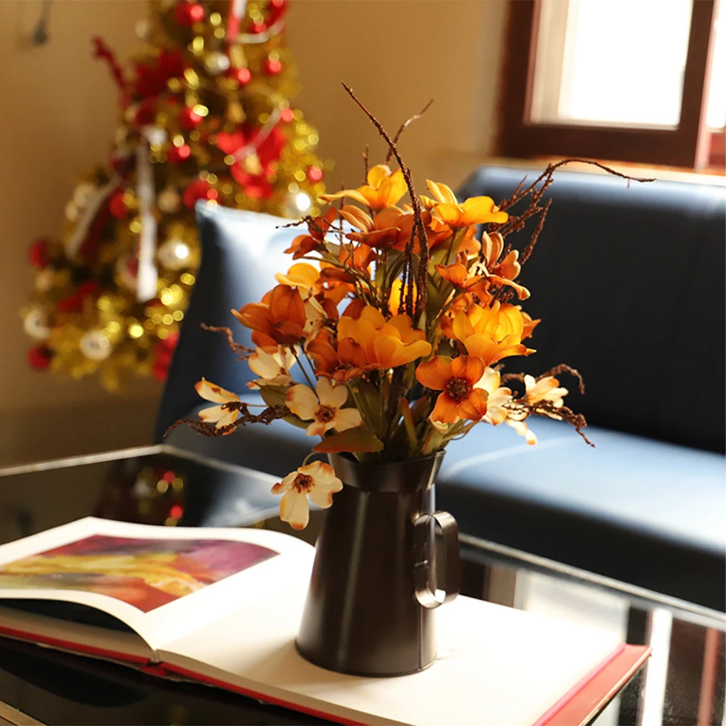 Low Maintenance Fake Flowers In Vase Realistic Appearance Wonderful Autumn Decoration Elegant As Shown