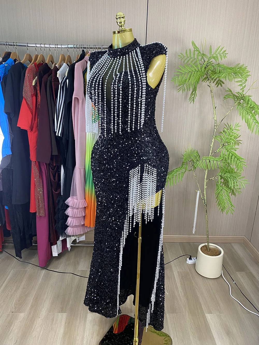 New Designer Sexy Celebrity Party Nightclub Fashionable Long Elegant Evening Gown-GZXX1109