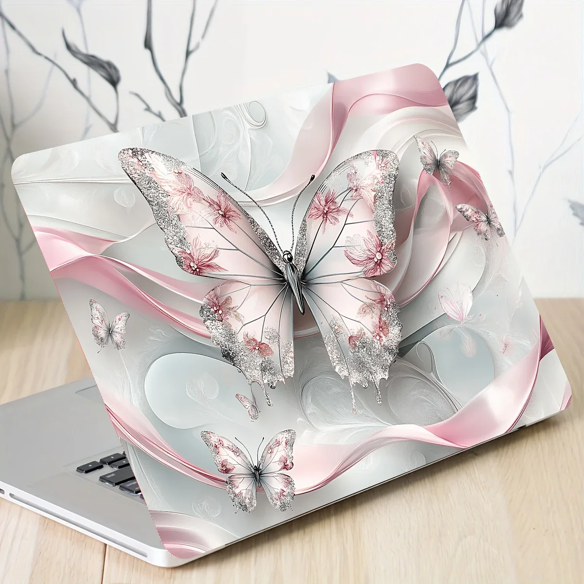 2 Piece Laptop Art Decal Case Universal Netbook Skin Laptop Skin Sticker Decal Waterproof Scratch Resistant