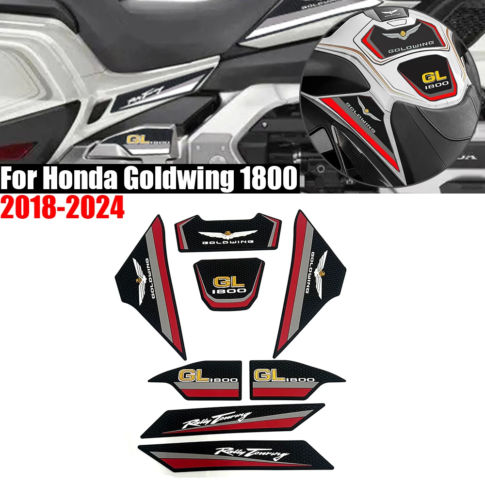 

FOR Honda Goldwing 1800 2018 - 2024 Side fuel tank pad Non-slip Rubber Waterproof Anti-slip protective Stickers GL1800 F6B