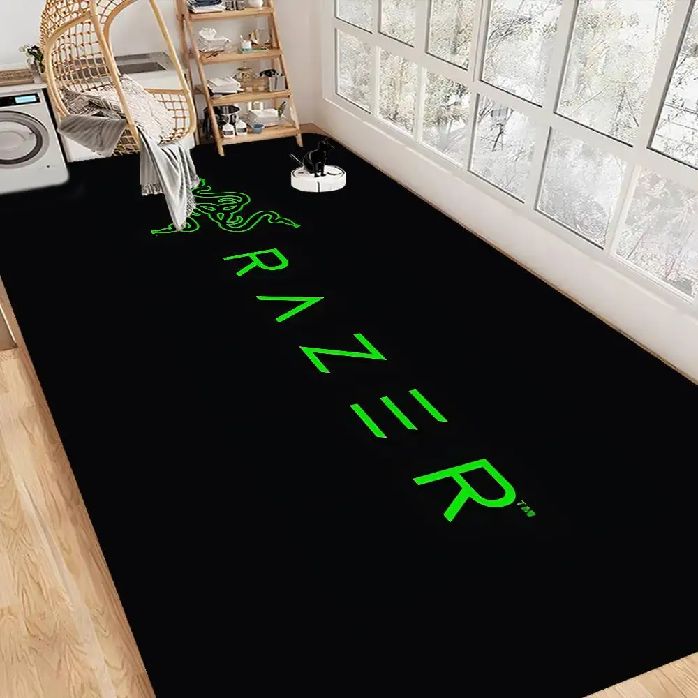 R-RAZER Logo Game Entrance Door Mat Washable Non-Slip Living Room Sofa Chairs Area Mat Kitchen Welcome Doormat