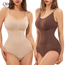 Qtree Plus Size Bodysuit Shapewear Women's Tummy Control Sculpting Bodysuit Body Shaping One-piece Underwear Slimming Shapewear