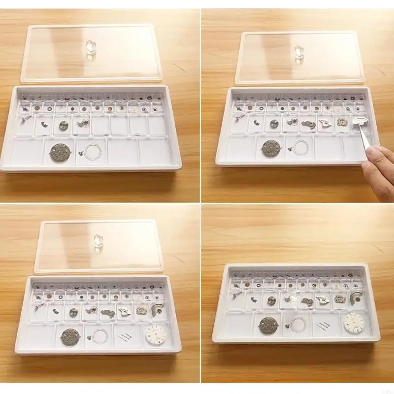 C90A Transparent Watch Storage Case Anti Dust Tray Guard Watch Movement Dust Cover