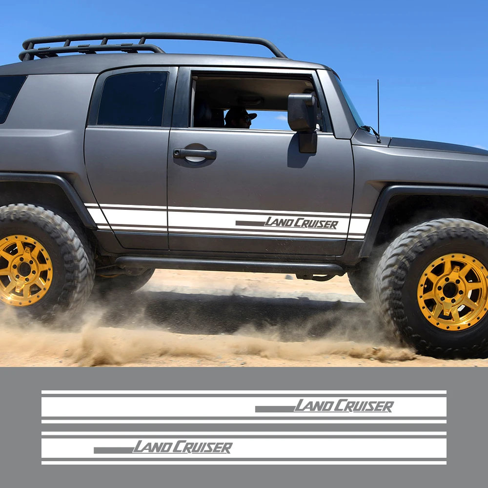 

For Toyota Land Cruiser 70 90 100 120 150 200 lc100 lc200 lc300 Car Side Stickers Long Strips Vinyl Film Decals Auto Accessories