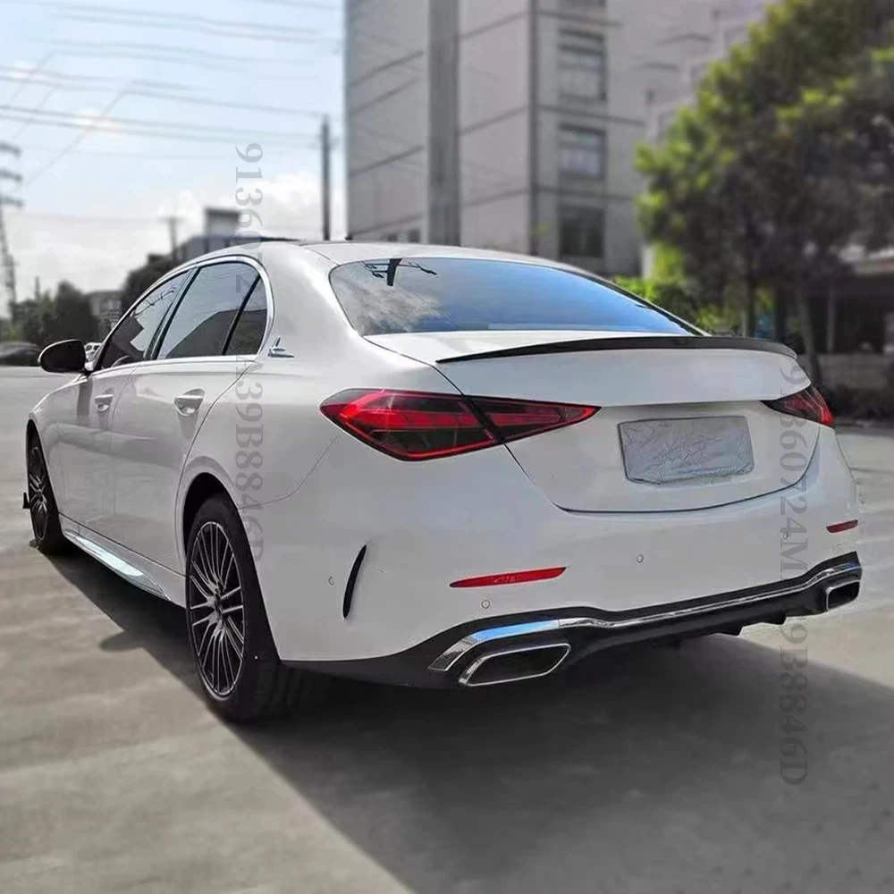 

AMG style Mercedes Benz C-Class W205 and C63 C43 2014-2021 four door sedan body kit rear trunk spoiler wing air deflector adjust