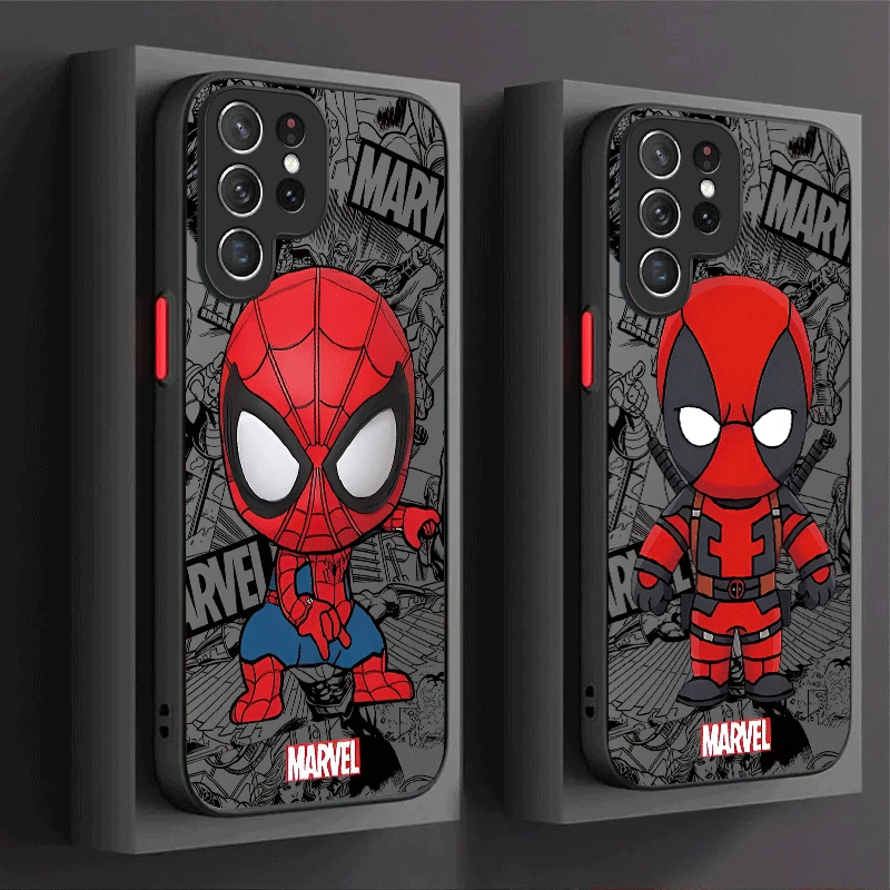 Marvel Spider Man Hard Case For Samsung Galaxy S24 S23 S22 Ultra S21 S20 FE S10 Plus A15 A25 A35 A55 5G Note 20 10 Back Cover