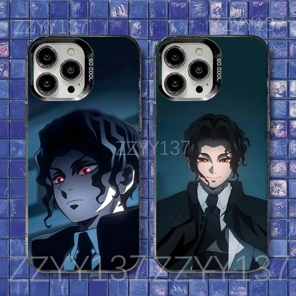 

D-Demon M-Muzan Kibutsuji Phone Case For iPhone 16,15,14,13,12,11,8,7,Pro,Max,Plus,Mini,XS,SE Shockproof Matte Cover