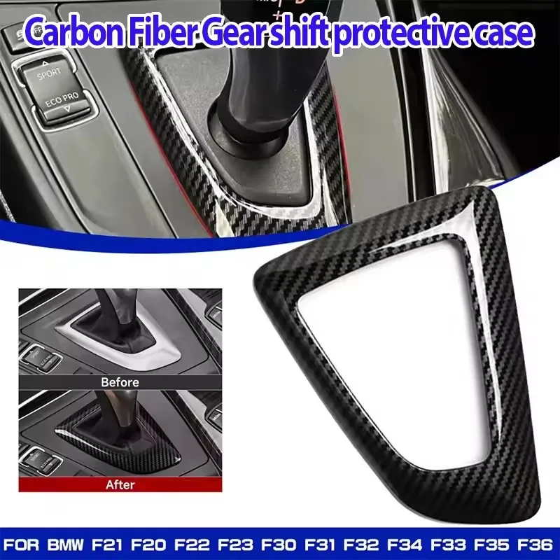 

Carbon Fiber Style Center Console Shift Head Base Panel Plastic Suitable For BMW Series Premium Car Interior Ornamentation