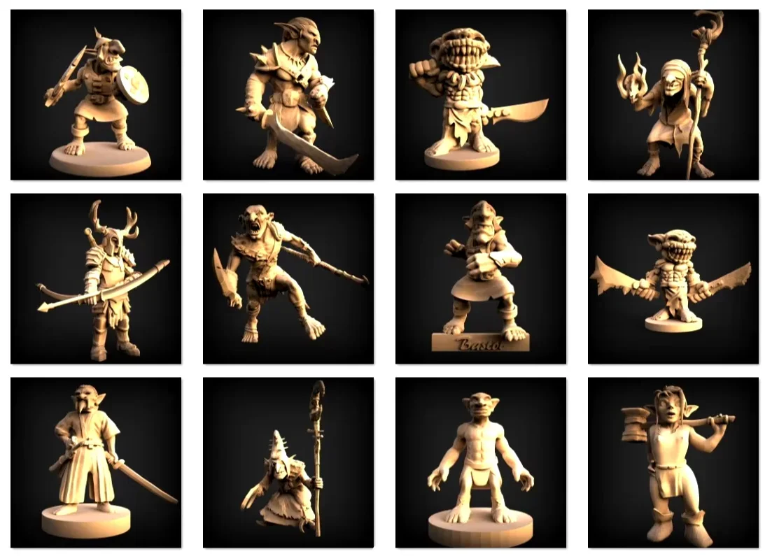 Más de 48 modelos 3D de colección de archivos Goblin STL para enrutadores CNC y impresoras 3D