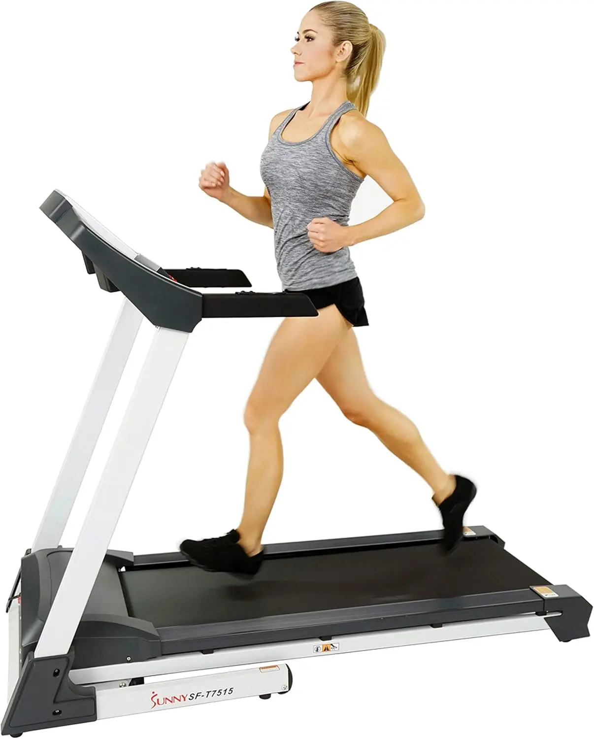 Sunny Health & Fitness Premium Treadmill for Home, Running or Walking with Auto Incline, Shock Absorption, Digital Disp