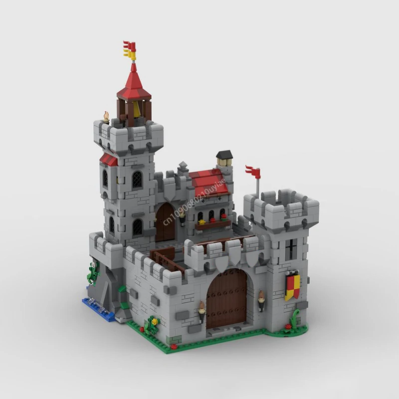 Moc Modular Lochside Castle Medieval Architecture House Building Blocks Diy Creative Kids Assembly Educational Bricks Toys Gifts