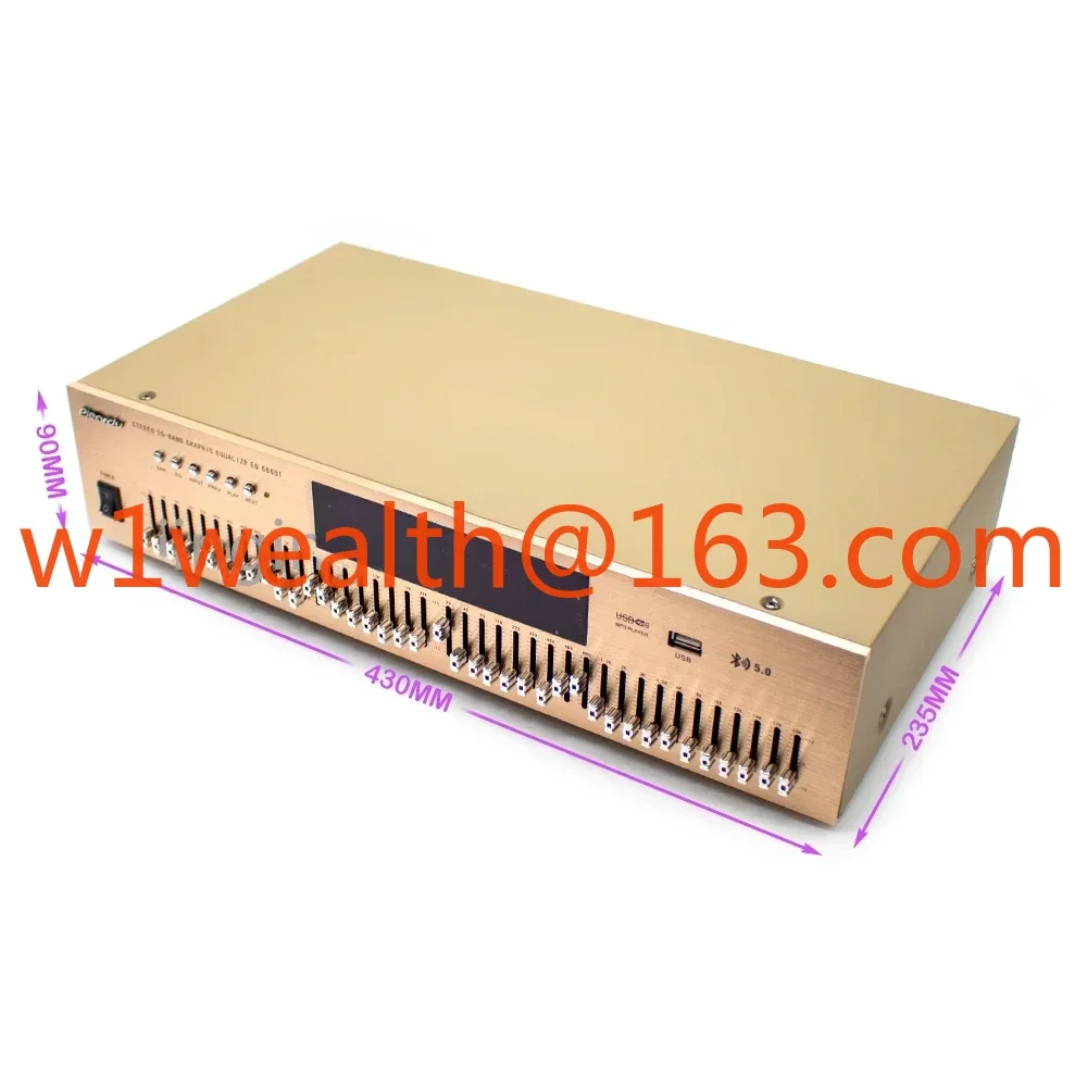 

220V 40 BAND 5.0 Lossless Bluetooth Card Stereo EQ Equalizer Tuner High School Bass Adjustable with Remote Control EQ666BT