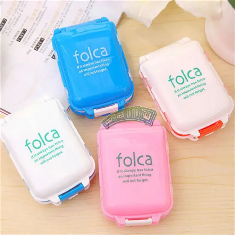 Folding Pill Case Medicine Drug Pills Organizer Storage Boxs Portable Pharmacy Capsule Tablet Container Empty Pillbox Cases