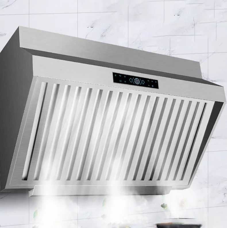 

ABC for 1.2m Stainless Steel Exhaust Hood Commercial Kitchen Range Hood Hotel Double Motor Large Suction Range Hood Touch Sense