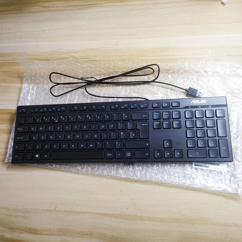 UK layout USB wired keyboard for ASUS aw211 laptop desktop keyboard （without packaging box）