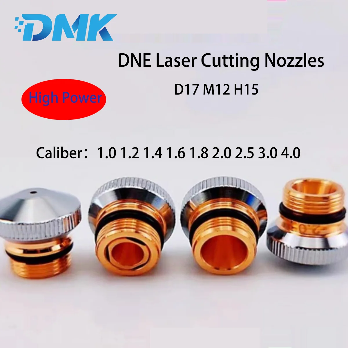 DNE High Power Laser Cutting Nozzle D17 M12 H15 Chrome-Plated Single Double Layer Nozzle For Fiber Laser Cutting Head