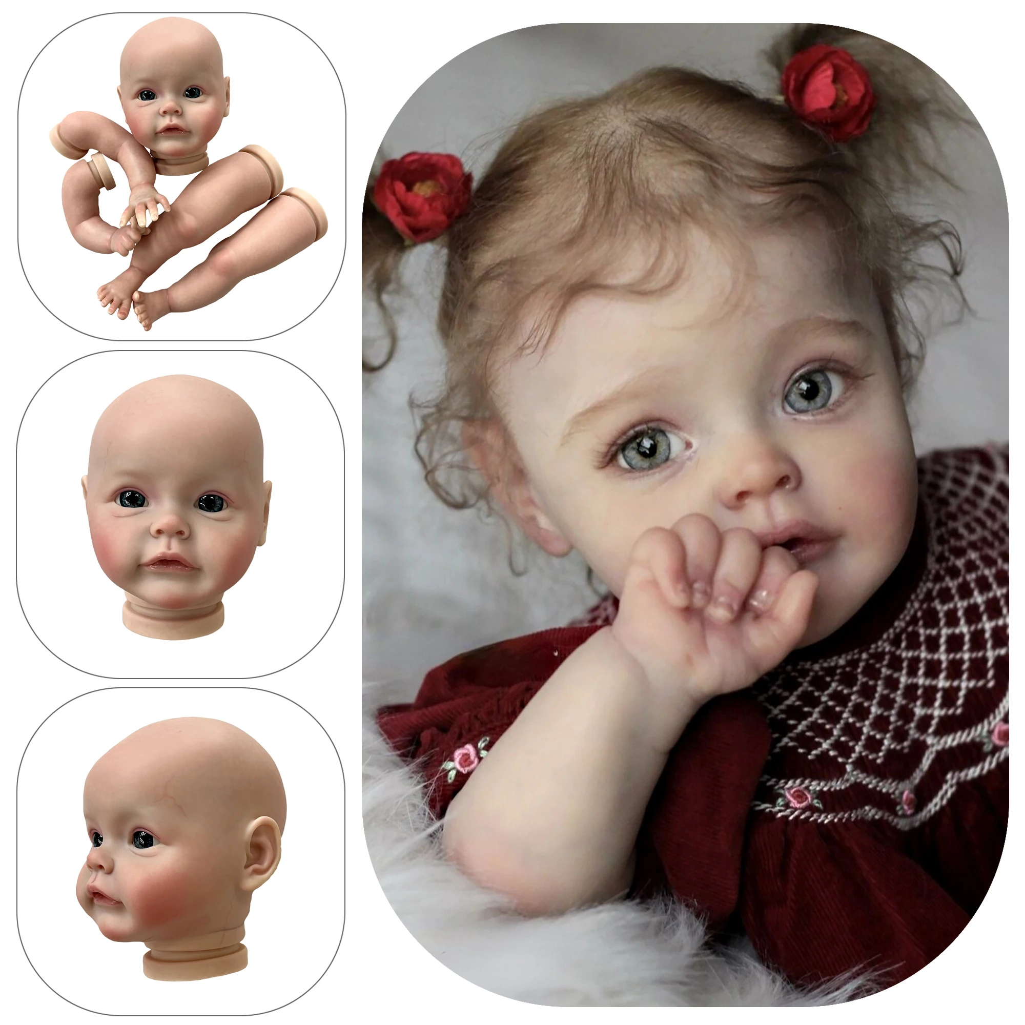 18 Inch Sue-sue Reborn Doll Kits Artist Handmade Painted Kit Reborn Baby Doll Unassembled Doll Parts Kit Bebé Reborn