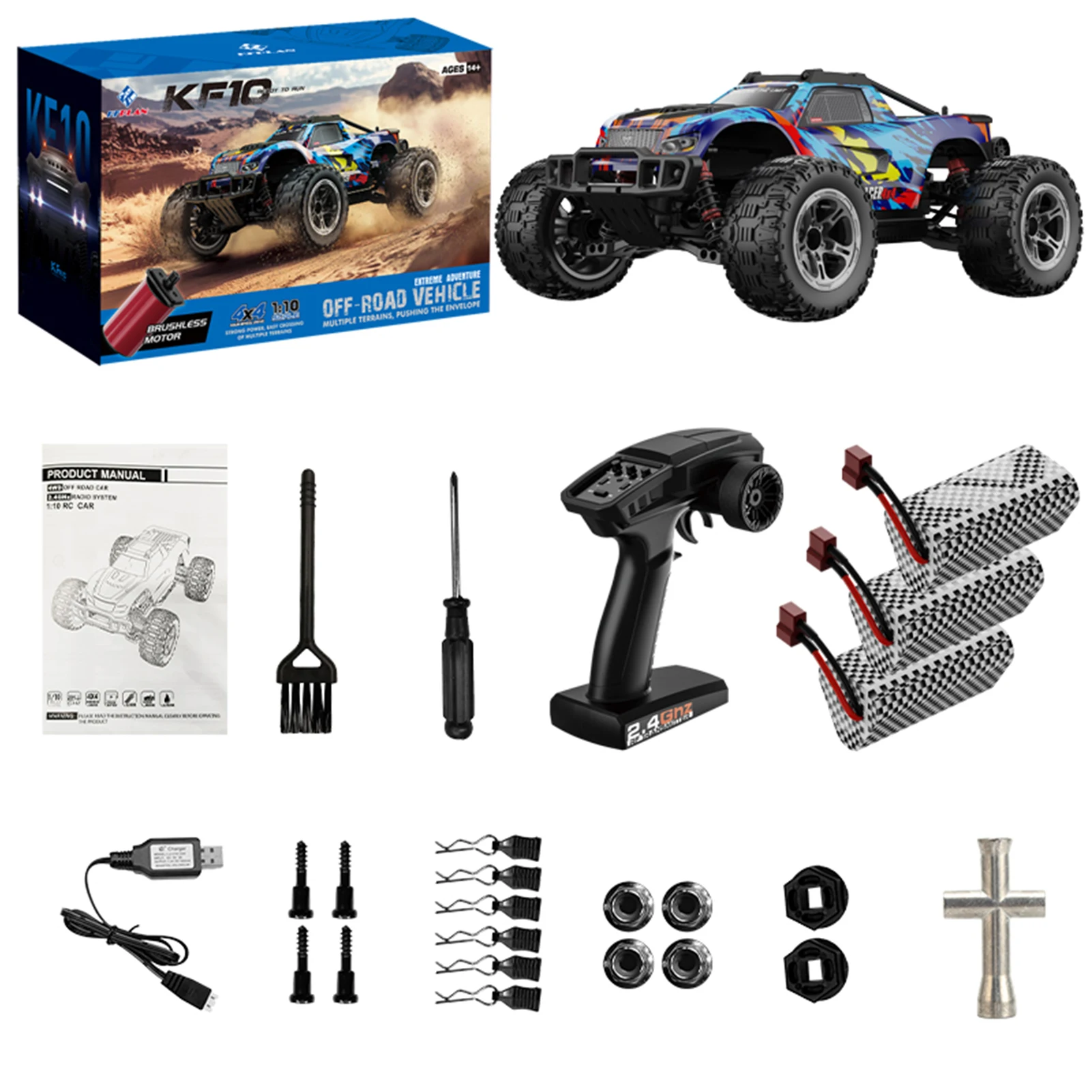 

Supplier-Authorized KF10 1:10 Full-Scale 4WD Remote Control Off-Road Climbing Racing Car (Boxed) – RC Toy for Cross-Border