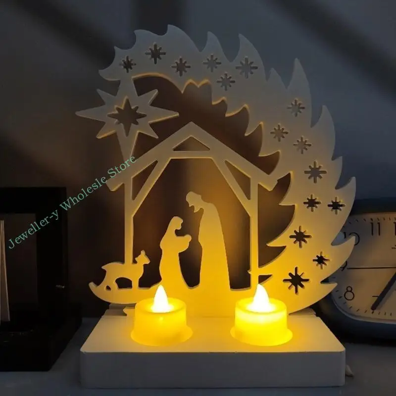 R7UF مفصل حاملي الشموع العفن الاحتفال الديني شمعة حامل إدراج قوالب قالب سيليكون العفن