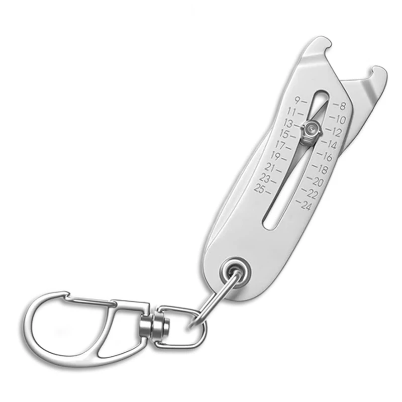 Portable Precise Thread Size Checker Keychain, Bolt Size Finder Keychain Measuring Both Metric & SAE Sizes