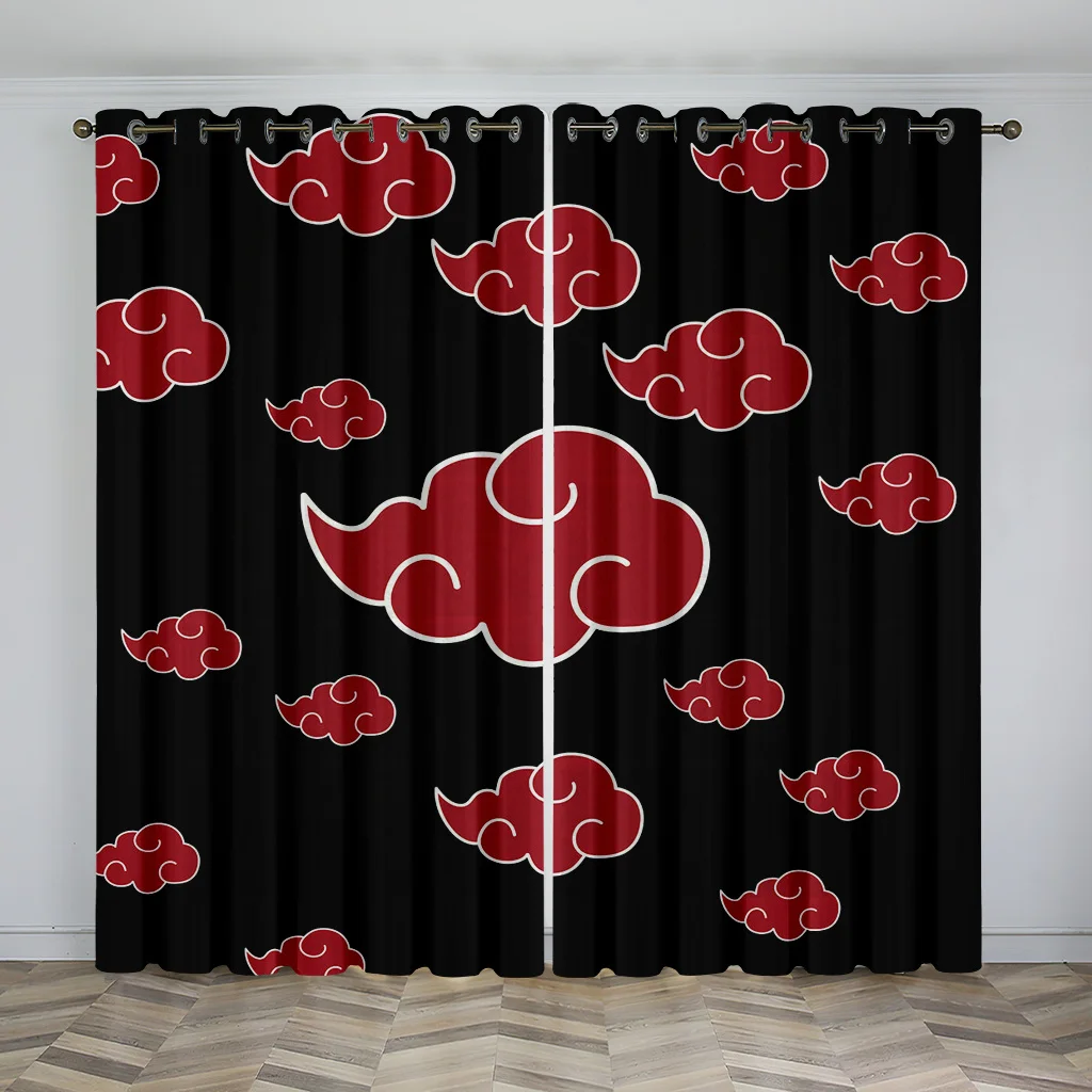 Cortinas 3D de la serie Anime de dibujos animados de Japón, parasol, 2 paneles, sala de estar, dormitorio, Den, decoración de la habitación de los niños, entrega gratuita