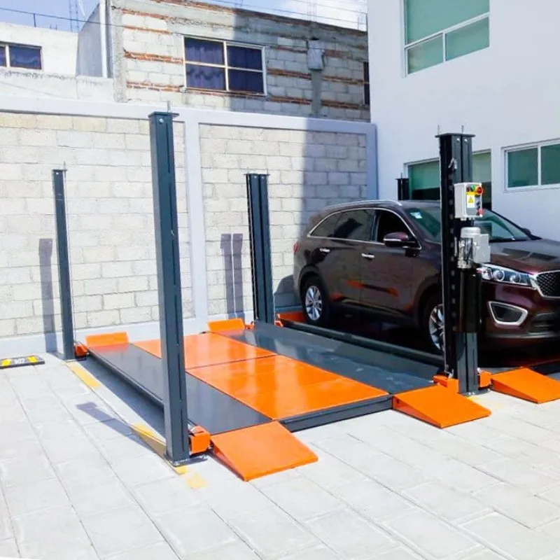 Household Mechanical Three-dimensional Parking Space, Simple Four-column Three-dimensional Parking Garage, Electric Lift