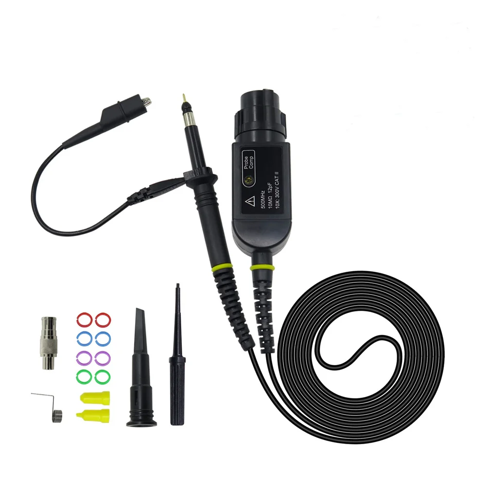 sonde-d'oscilloscope-p6500-500mhz-10x-haute-precision-passive-pointe-a-clip-manchon-de-positionnement-outils-de-reglage