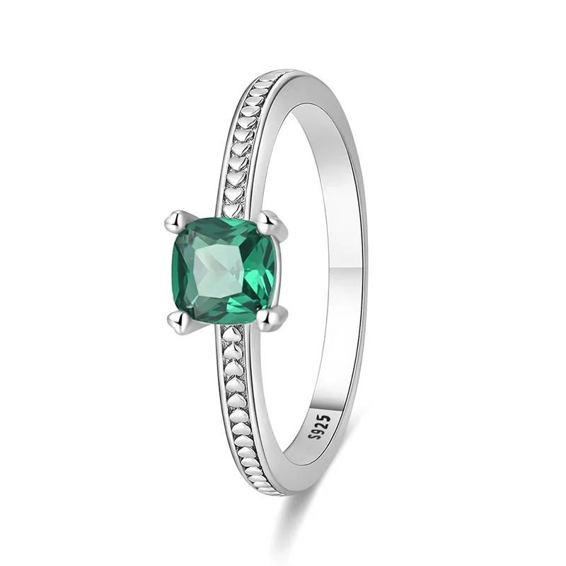 

New Original 925 Sterling Silver Emerald Ring For Women Fit Wedding Party Jewelry Gift