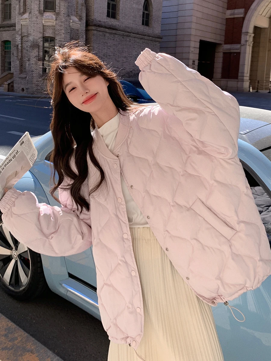 

Женское хлопковое пальто большого размера Du down, корейское свободное зимнее пальто, стеганая модная верхняя одежда Lazy Sle