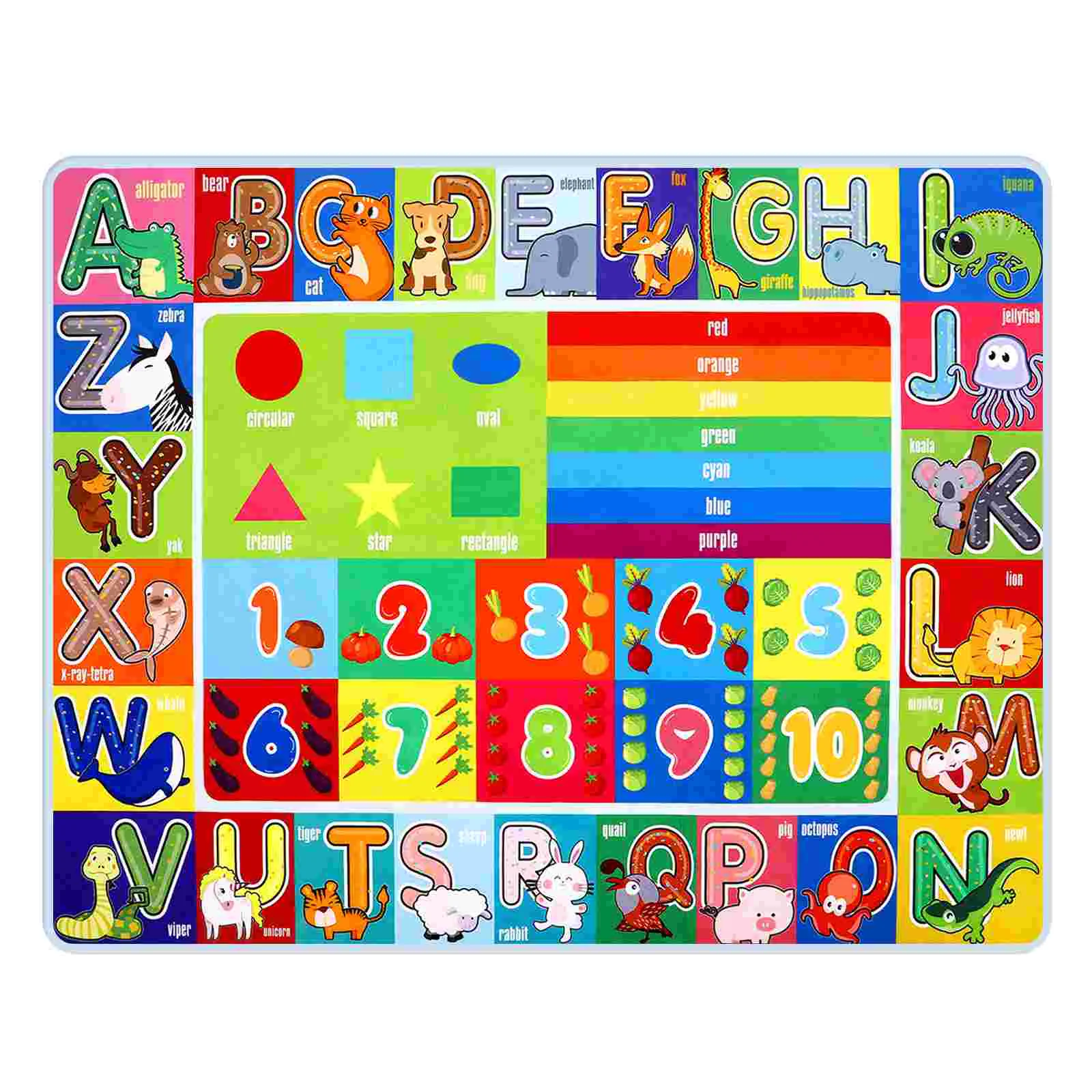 Educational Area Rug Foldable Baby Play Mat Early Childhood Carpet Kids Playroom